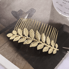 Leaf Hair Comb Golden Silver Leaf Hair Comb Hair Accessories For Girls