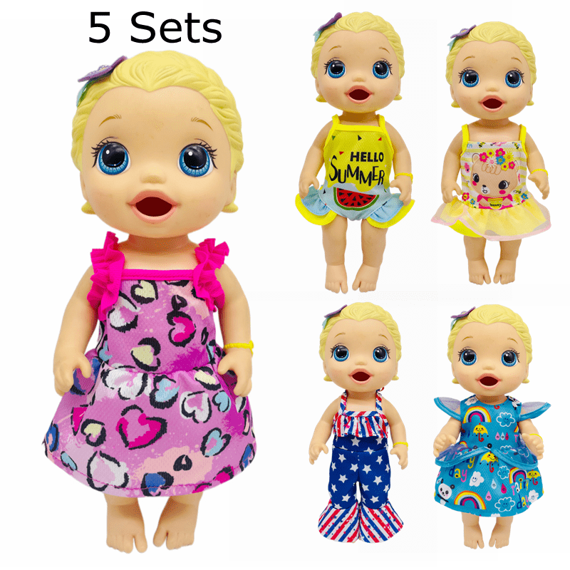 5 Sets Doll Clothes Outfit Dress for 25.4 cm Baby Dolls