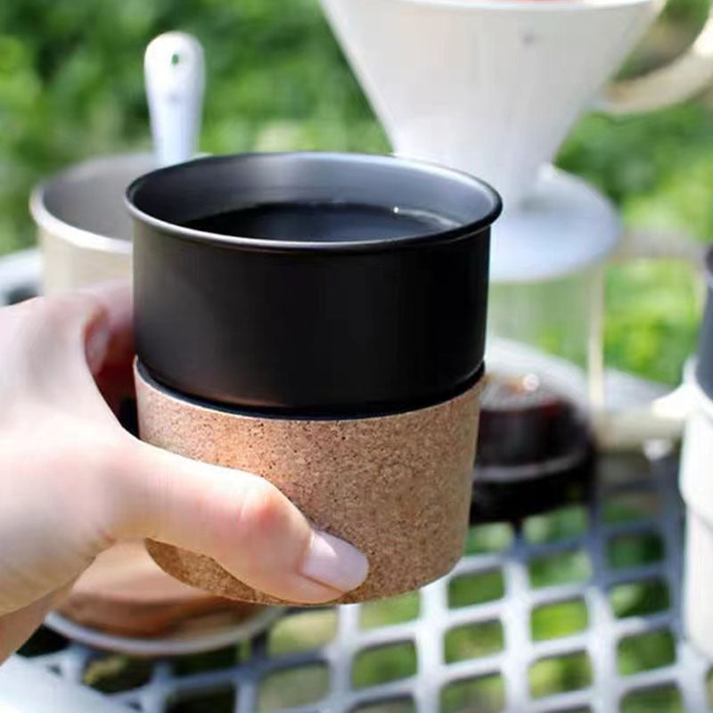 Wood Grain Cup Holder Non Slip Cup Sleeve Wraps For Coffee Cups