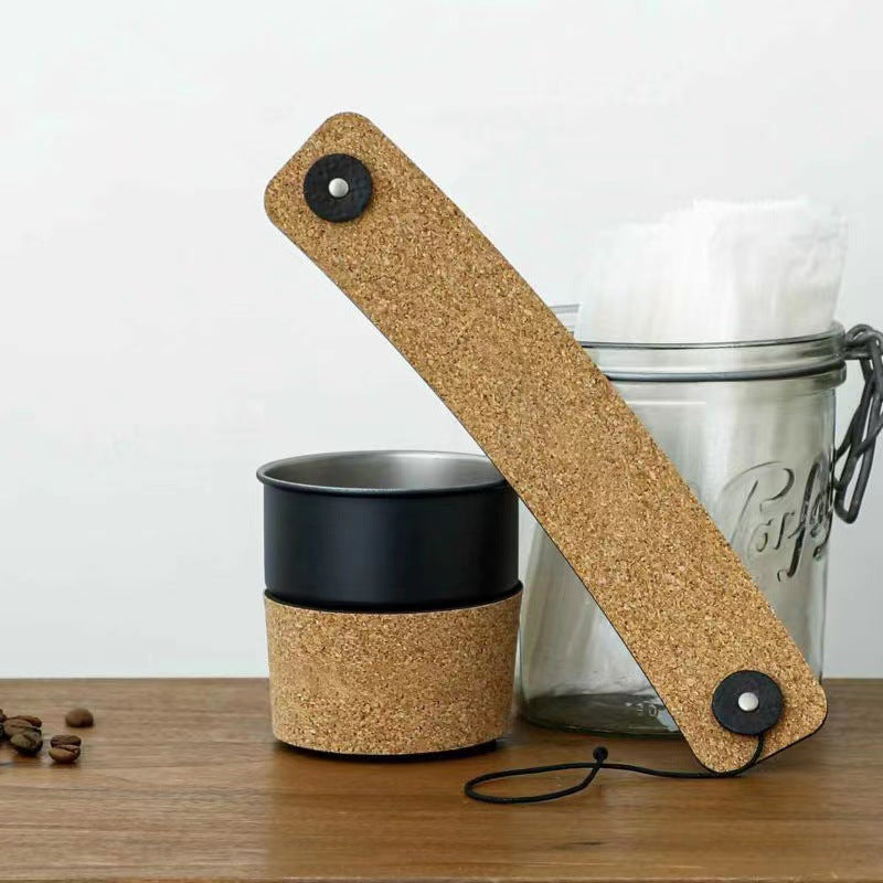 Wood Grain Cup Holder Non Slip Cup Sleeve Wraps For Coffee Cups