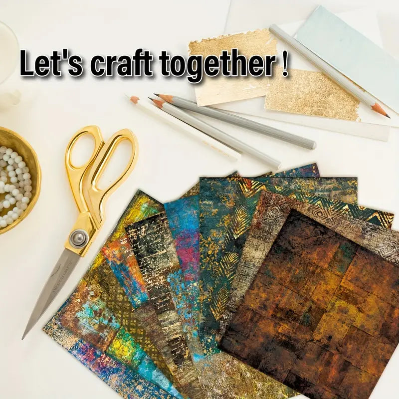 24pcs Vintage Single Sided Scrapbook Paper Pad For DIY Crafts