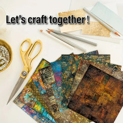 24pcs Vintage Single Sided Scrapbook Paper Pad For DIY Crafts