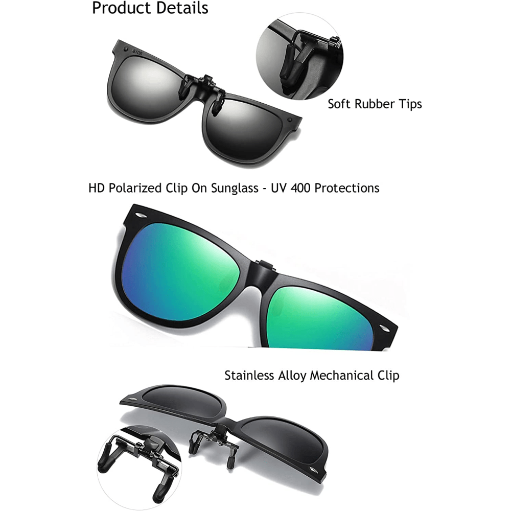 Polarized Sunglasses Clip Unisex Driving Special Lens Clip