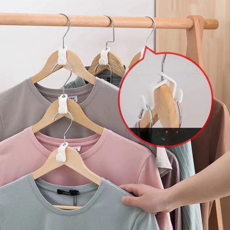 10pcs Hanger Connection Hook for Wardrobe Organization