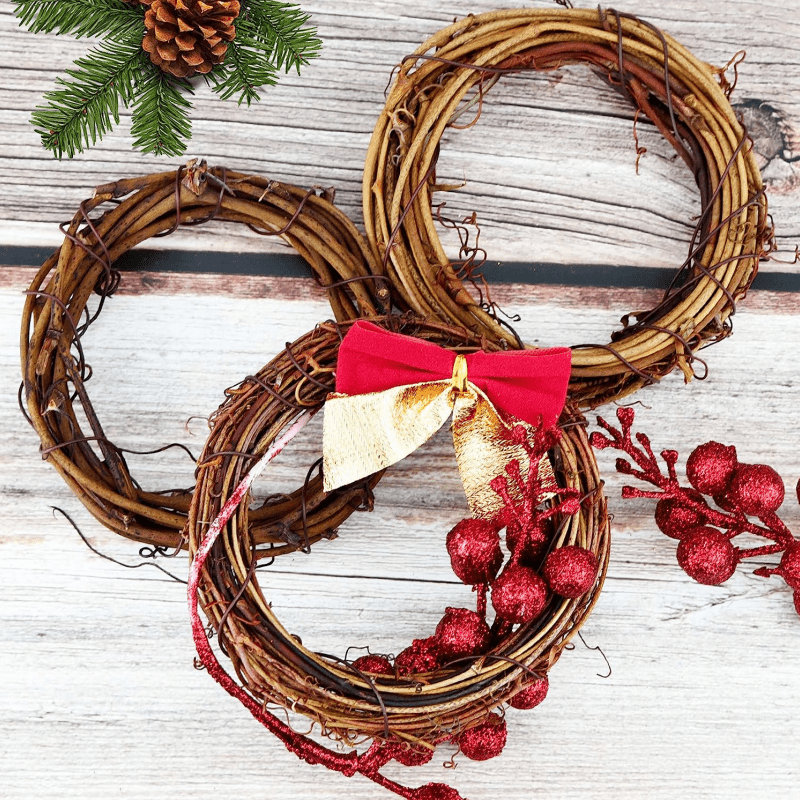 12pc Artificial Wreaths for Christmas and Year Round Decor