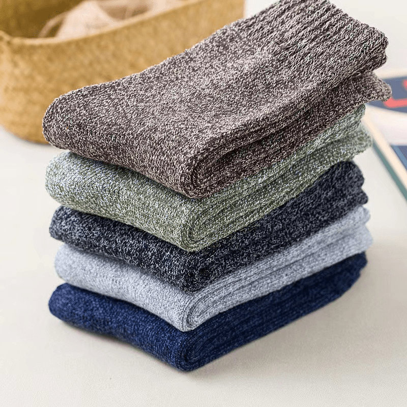 Men's Warm Thermal Crew Socks for Winter Outdoor Wearing