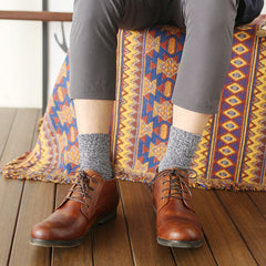 5 Pairs Men's Thermal Crew Socks Thick Cotton Blend Comfy Casual Unisex Socks