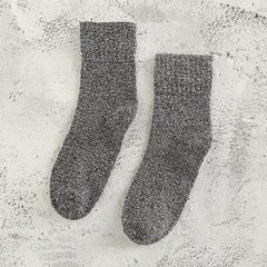 5 Pairs Men's Thermal Crew Socks Thick Cotton Blend Comfy Casual Unisex Socks