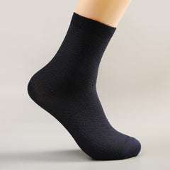 5 Pairs Bamboo Soft Ankle Socks Solid Breathable Crew Socks