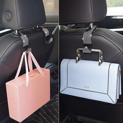 Multifunction Portable Rhinestone Car Seat Back Hook Headrest Storage Holder