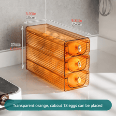 Refrigerator Side Door Egg Storage Box Leak Proof Reusable Hand Wash Transparent