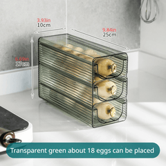 Refrigerator Side Door Egg Storage Box Leak Proof Reusable Hand Wash Transparent