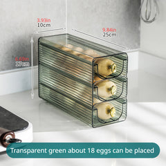 Refrigerator Side Door Egg Storage Box Leak Proof Reusable Hand Wash Transparent
