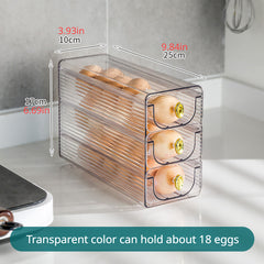 Refrigerator Side Door Egg Storage Box Leak Proof Reusable Hand Wash Transparent