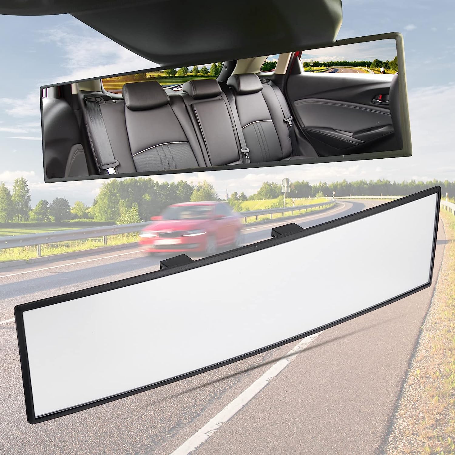 Panoramic Convex Interior Mirror Reduce Blind Spot Car SUV Trucks