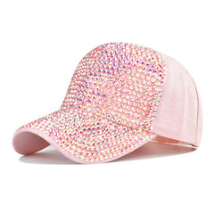 Flash Artificial Diamond Baseball Cap Light Board Cap