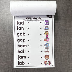 English CVC Words Phonics Learning Workbook Language Arts Skills Book