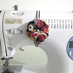 Pumpkin Shape Pin Cushion with Wrist Strap for Sewing DIY