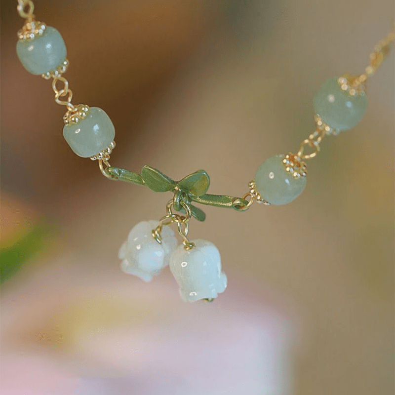 Convallaria Majalis Jade Lily Of The Valley Flower Bracelet Girls Gift