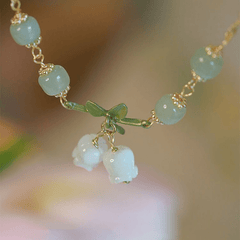 Convallaria Majalis Jade Lily Of The Valley Flower Bracelet Girls Gift