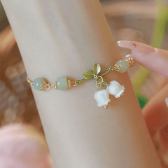 Convallaria Majalis Jade Lily Of The Valley Flower Bracelet Girls Gift