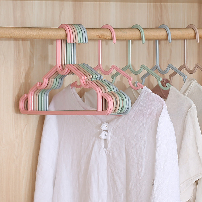5pcs Non-slip Plastic Coat Hanger Groove Household Clothes Hanger