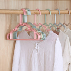5pcs Non-slip Plastic Coat Hanger Groove Household Clothes Hanger