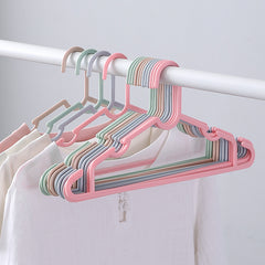 5pcs Non-slip Plastic Coat Hanger Groove Household Clothes Hanger
