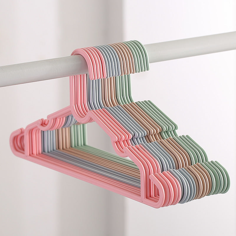 5pcs Non-slip Plastic Coat Hanger Groove Household Clothes Hanger