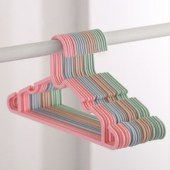 5pcs Non-slip Plastic Coat Hanger Groove Household Clothes Hanger