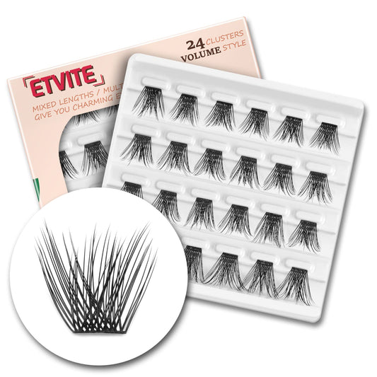 5 Boxes D Curl Cluster Mixed Style Lashes DIY Eyelash Extensions