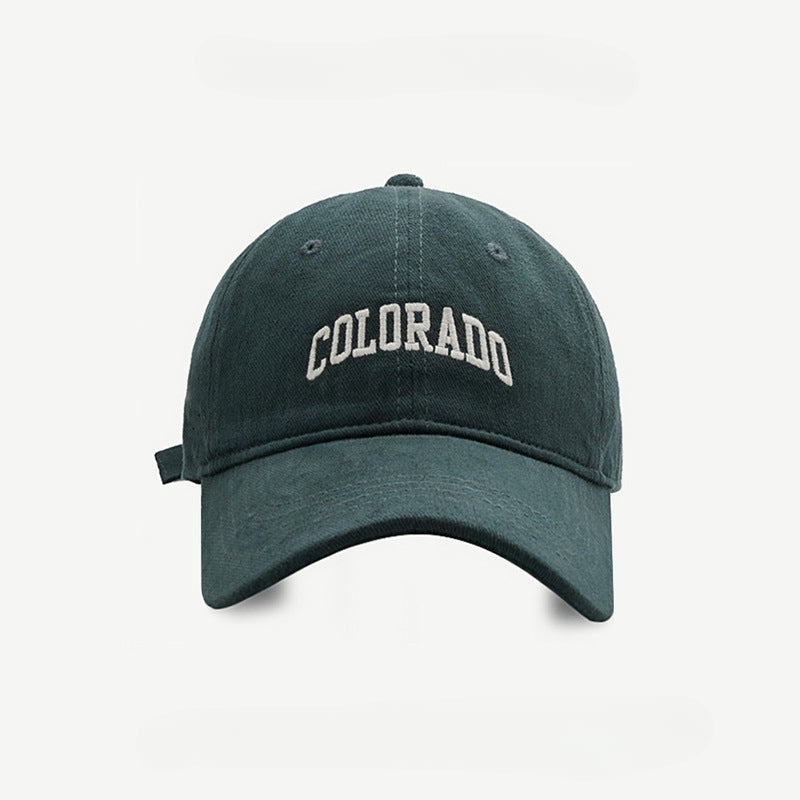 Men's Big Head Letter Baseball Cap Sun Protection Wide Brim Hat