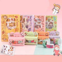 Cartoon Waterproof Journal Tape Sticker Set for DIY Decoration