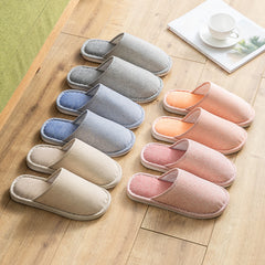 Men's Plush Cozy House Slippers Anti-Skid Winter Shoes