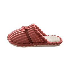 Bowknot Decor Slippers Comfortable Plush Lined Soft Sole Indoor Shoes