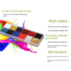 Professional Body Painting Makeup for Halloween and Stage Performances