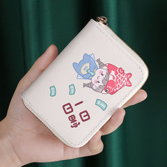 Cartoon Zipper Card Holder Money Clip Short Wallet for Girls