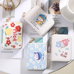 Cartoon Zipper Card Holder Money Clip Short Wallet for Girls