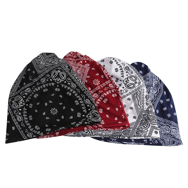 Classic Paisley Print Beanie Hip Hop Unisex Slouchy Baggy Hat