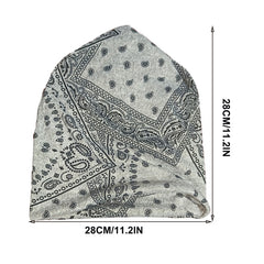 Classic Paisley Print Beanie Hip Hop Unisex Slouchy Baggy Hat