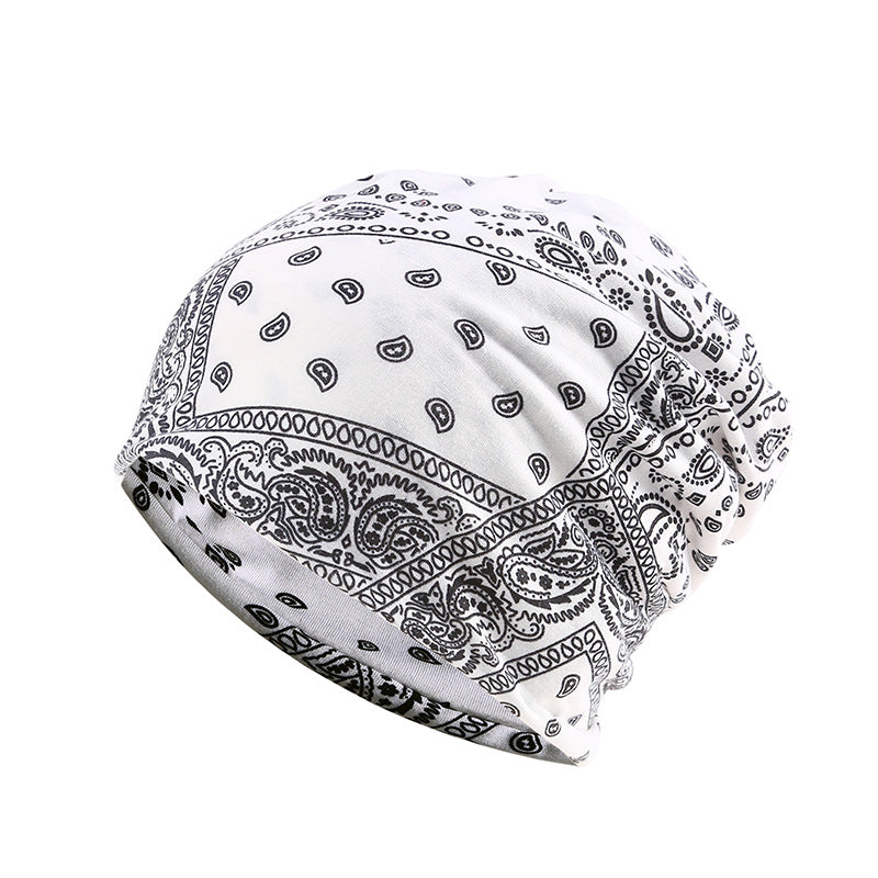 Classic Paisley Print Beanie Hip Hop Unisex Slouchy Baggy Hat