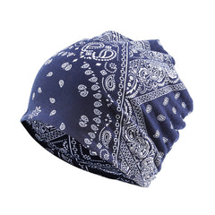 Classic Paisley Print Beanie Hip Hop Unisex Slouchy Baggy Hat