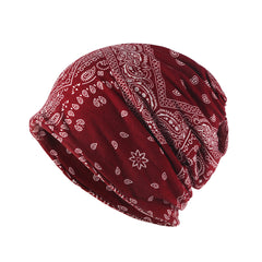 Classic Paisley Print Beanie Hip Hop Unisex Slouchy Baggy Hat