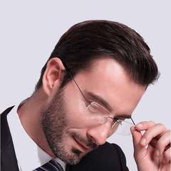 Men's Anti Ultralight Rimless Reader Glasses