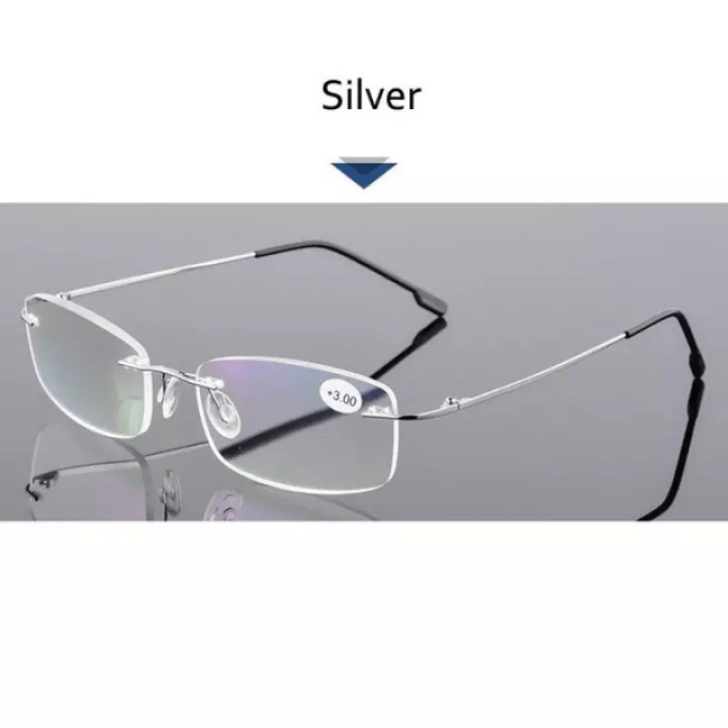 Men's Anti Ultralight Rimless Reader Glasses