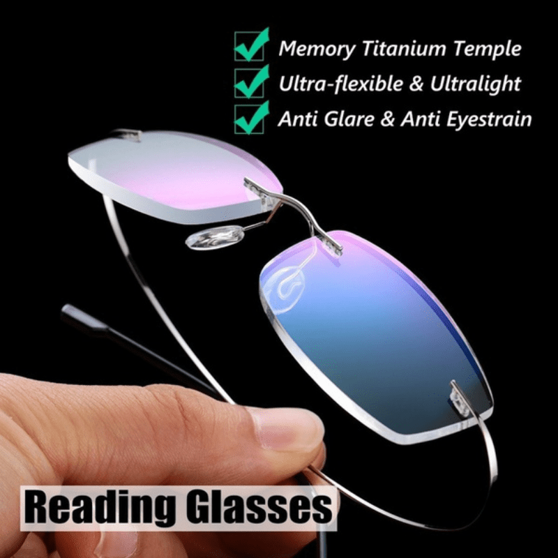 Men's Anti Ultralight Rimless Reader Glasses
