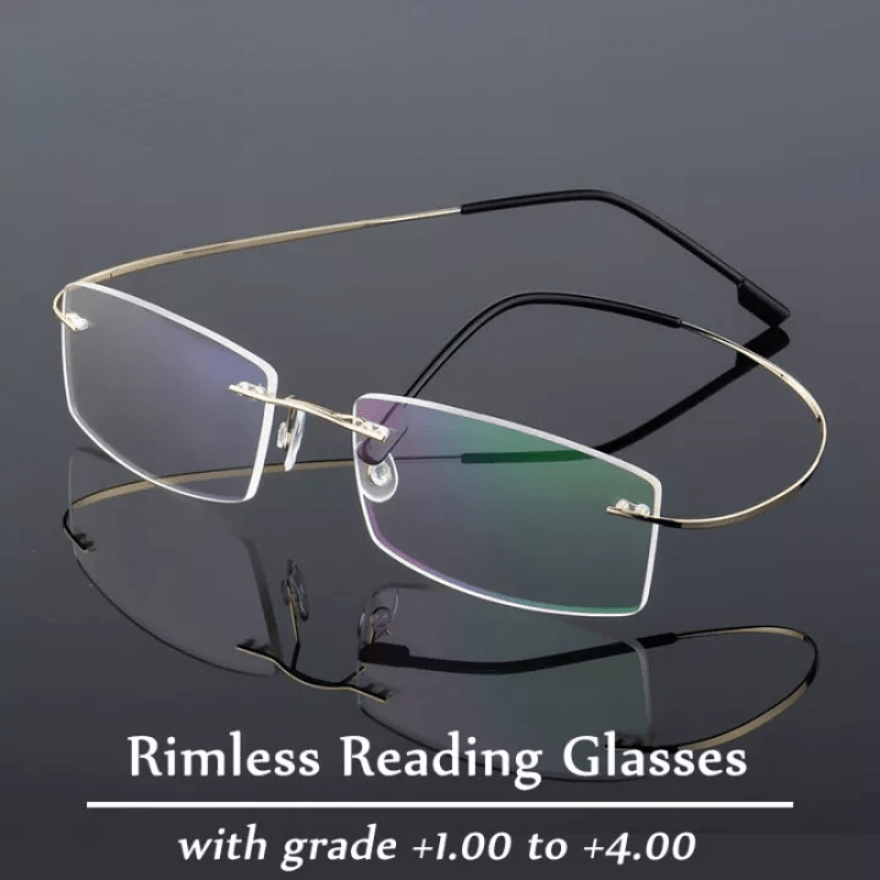 Men's Anti Ultralight Rimless Reader Glasses
