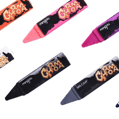 6 Tone 12 Suck Card Fans Face Paint Halloween Makeup Pen Dot DIY Body Painting