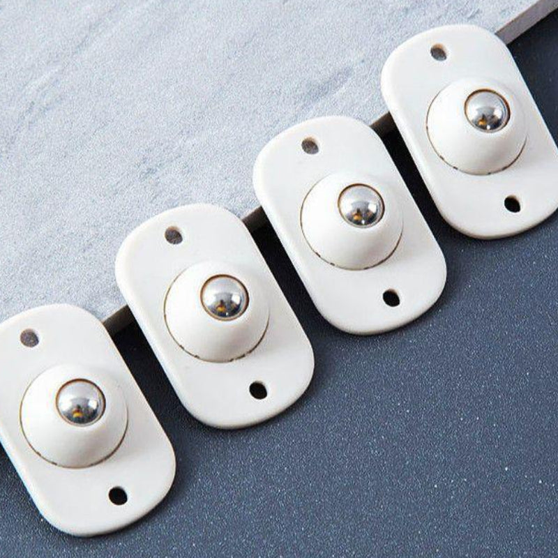 4pcs Universal Stick on Ball Caster Wheel Silent Load-bear