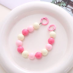 Colorful Beaded Mobile Phone Chain Key Chain For Girls